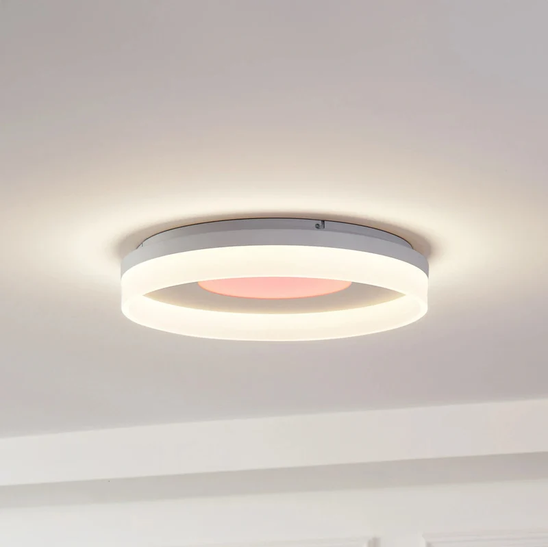 B-Ware Lucande Smart LED-Deckenleuchte Squillo Deckenlampe Leuchte weiß Tuya RGBW CCT