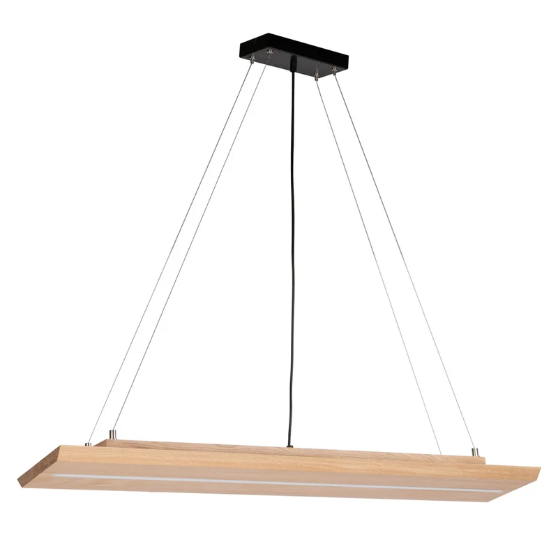 B-Ware Envostar Hängeleuchte Pendelleuchte LED Eiche Metall Holz schwarz Tribe