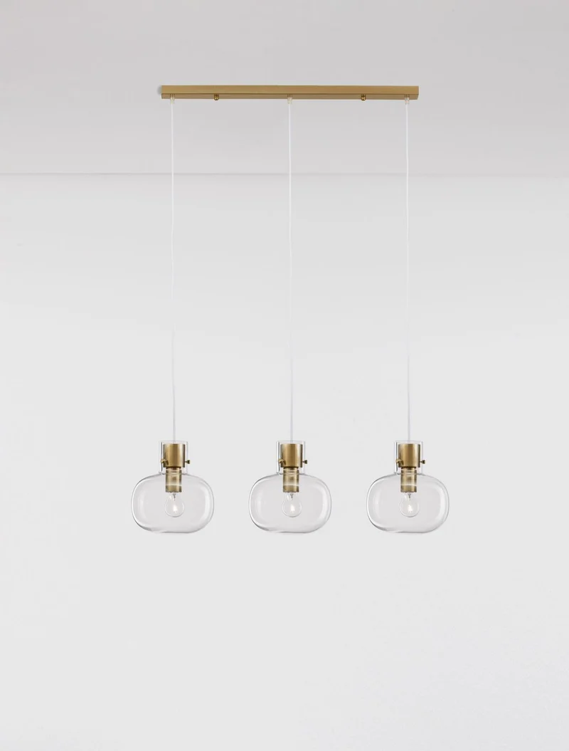 B-Ware Nova Luce Pendelleuchte Hängeleuchte CINZIA E27 LED 3-flammig Gold dimmbar Lampe