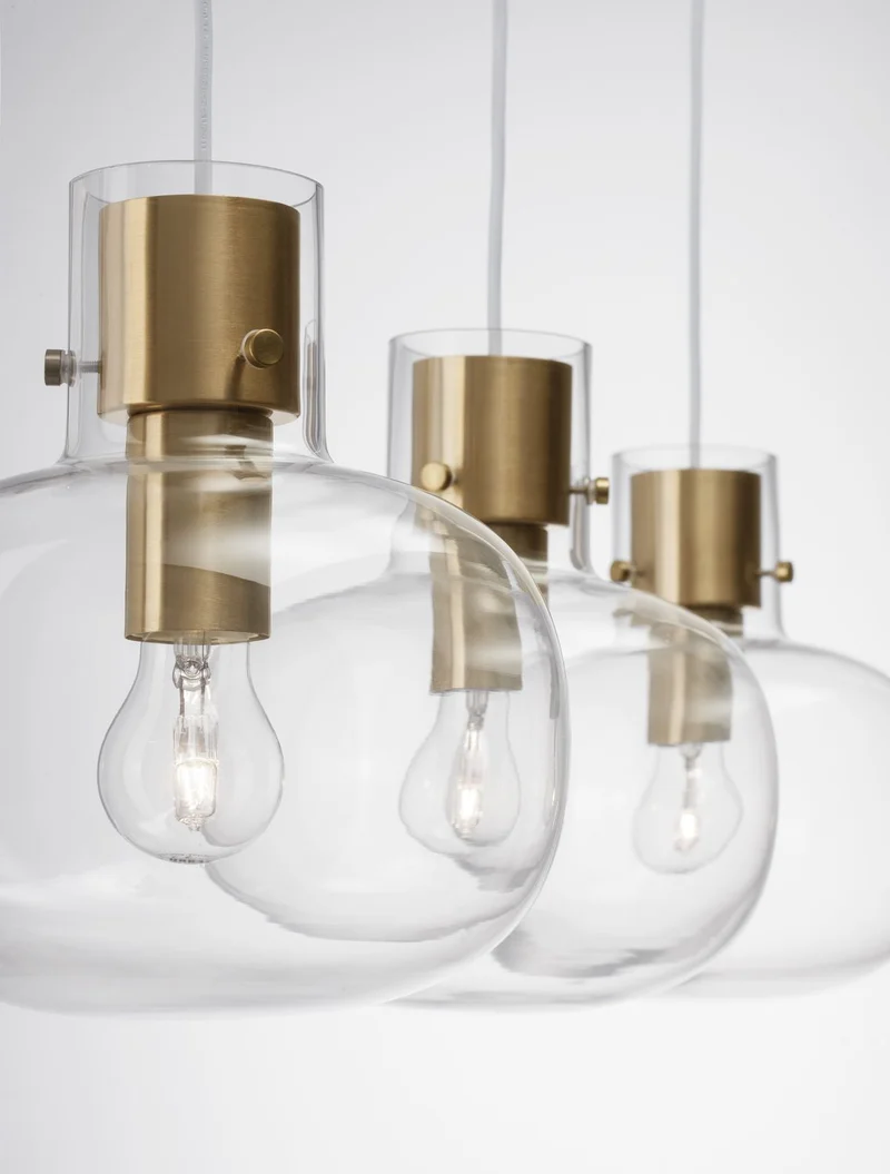 B-Ware Nova Luce Pendelleuchte Hängeleuchte CINZIA E27 LED 3-flammig Gold dimmbar Lampe
