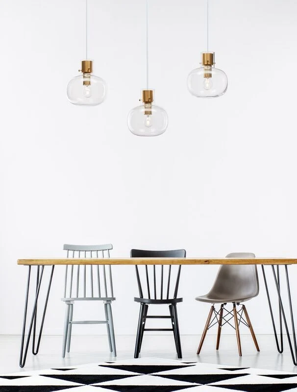 B-Ware Nova Luce Pendelleuchte Hängeleuchte CINZIA E27 LED 3-flammig Gold dimmbar Lampe