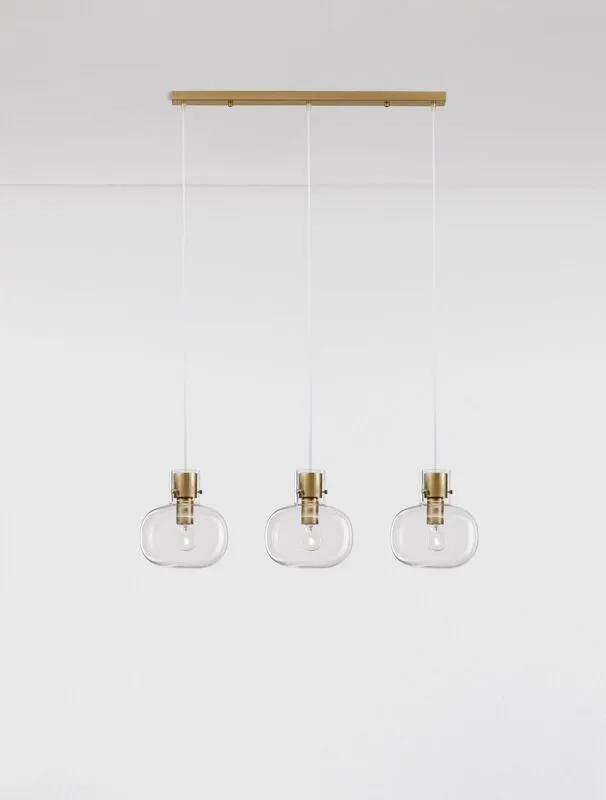 B-Ware Nova Luce Pendelleuchte Hängeleuchte CINZIA E27 LED 3-flammig Gold dimmbar Lampe