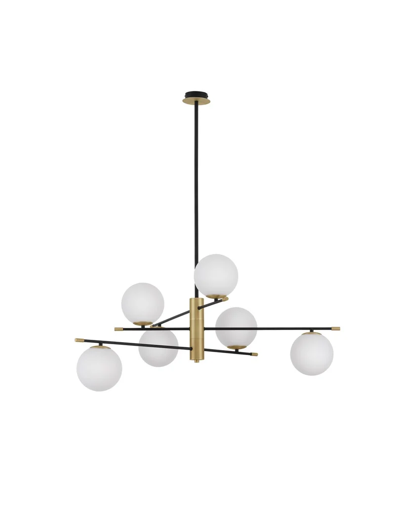 B-Ware Nova Luce Pendelleuchte Hängeleuchte GIT G9 LED Gold dimmbar 6-flammig 120x100cm