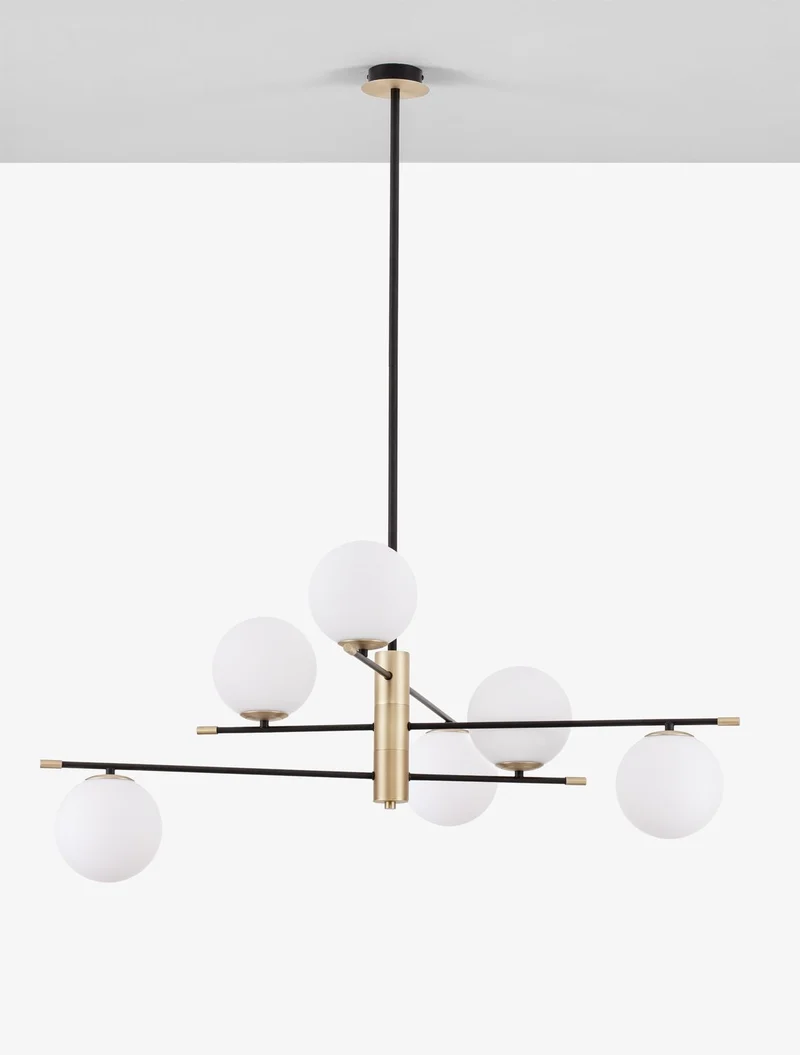 B-Ware Nova Luce Pendelleuchte Hängeleuchte GIT G9 LED Gold dimmbar 6-flammig 120x100cm