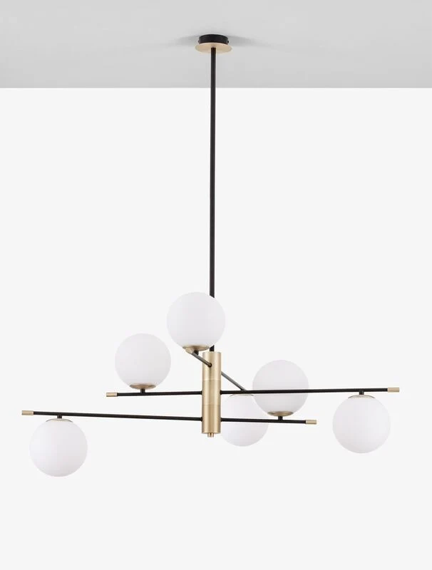 B-Ware Nova Luce Pendelleuchte Hängeleuchte GIT G9 LED Gold dimmbar 6-flammig 120x100cm