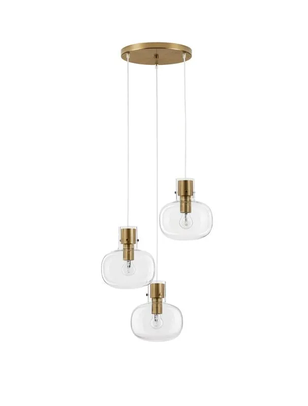 B-Ware Nova Luce Pendelleuchte Hängeleuchte CINZIA Gold E27 LED 3fach dimmbar Lampe