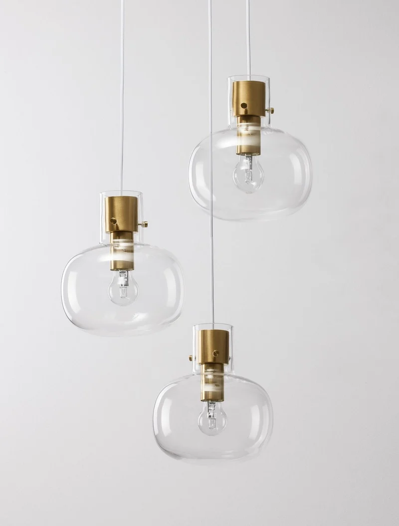 B-Ware Nova Luce Pendelleuchte Hängeleuchte CINZIA Gold E27 LED 3fach dimmbar Lampe