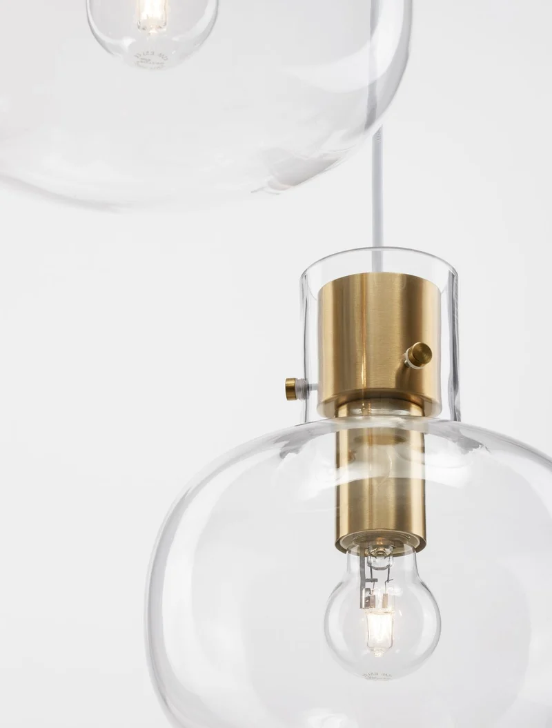 B-Ware Nova Luce Pendelleuchte Hängeleuchte CINZIA Gold E27 LED 3fach dimmbar Lampe