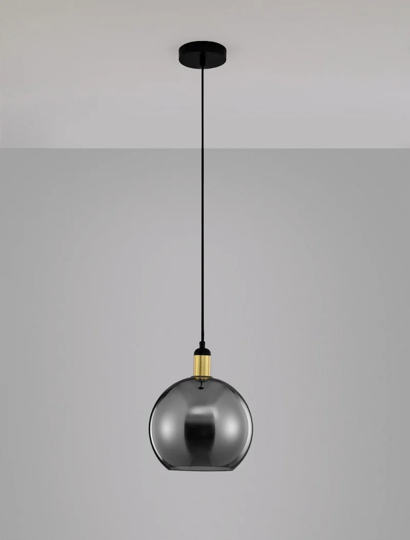 B-Ware Nova Luce Pendelleuchte Hängeleuchte MIRRO E27 LED Gold dimmbar 180x25 cm Lampe