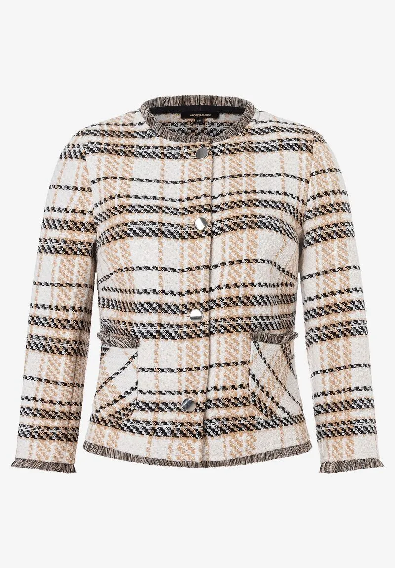 Bouclé Jacke kariert Frühjahrs-Kollektion