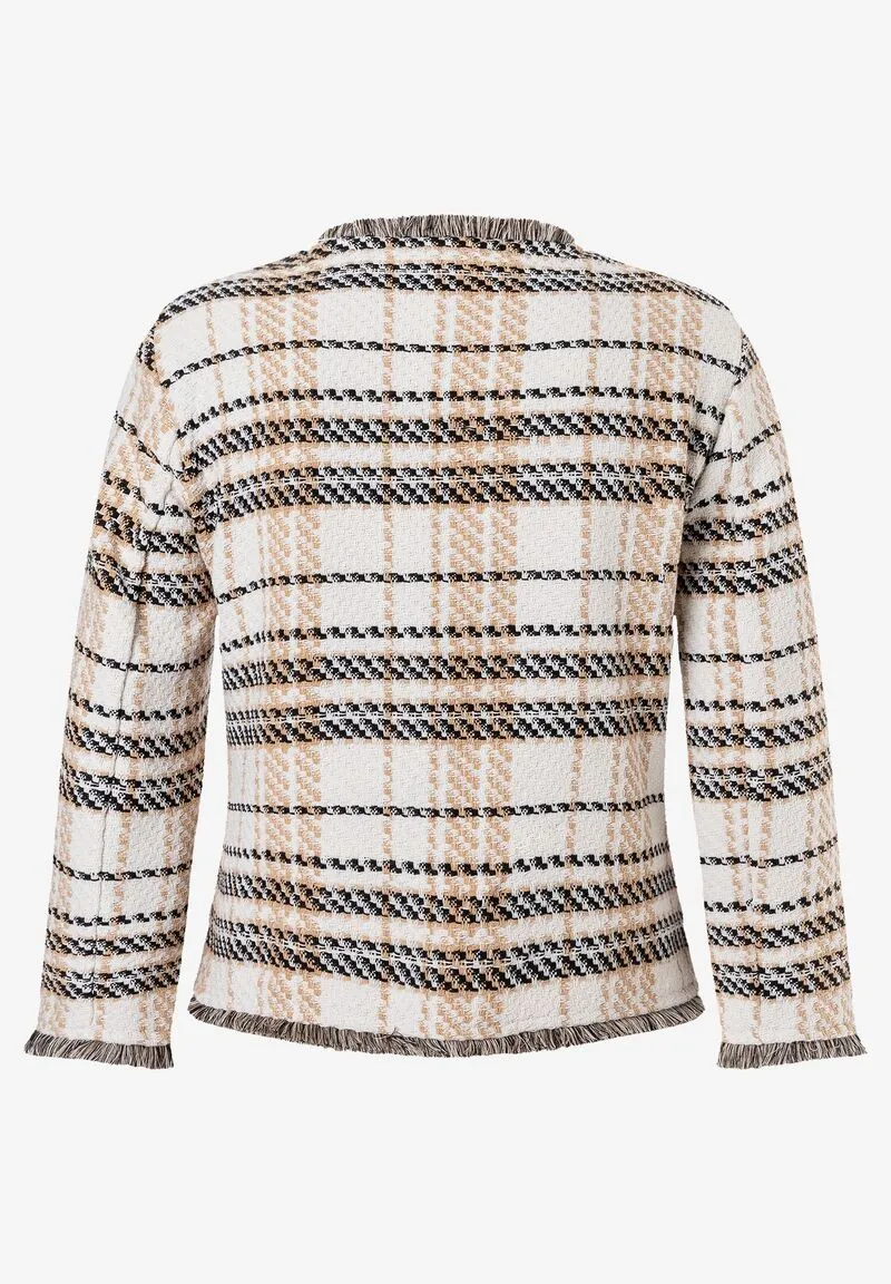 Bouclé Jacke kariert Frühjahrs-Kollektion