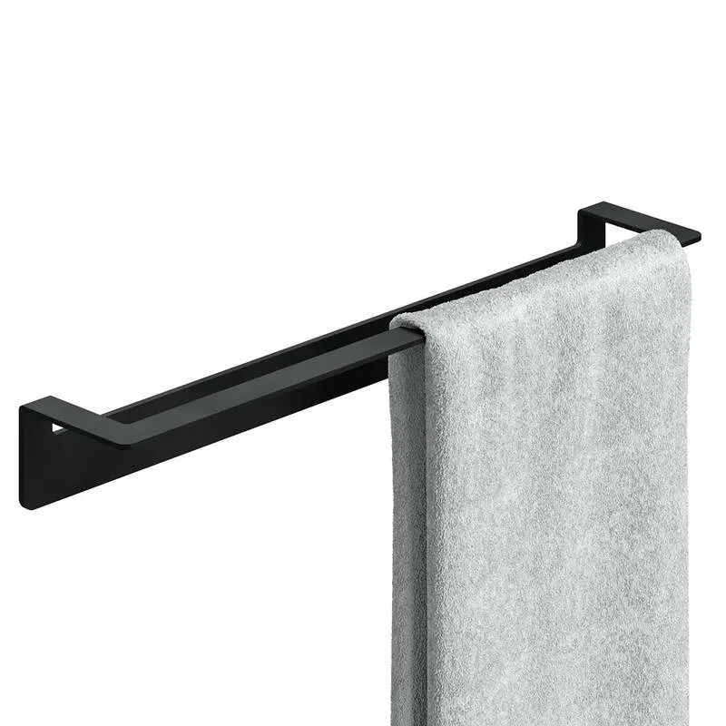 B-Ware Weissenstein Handtuchstange Halter WOMO Schwarz 45cm Edelstahl selbstklebend