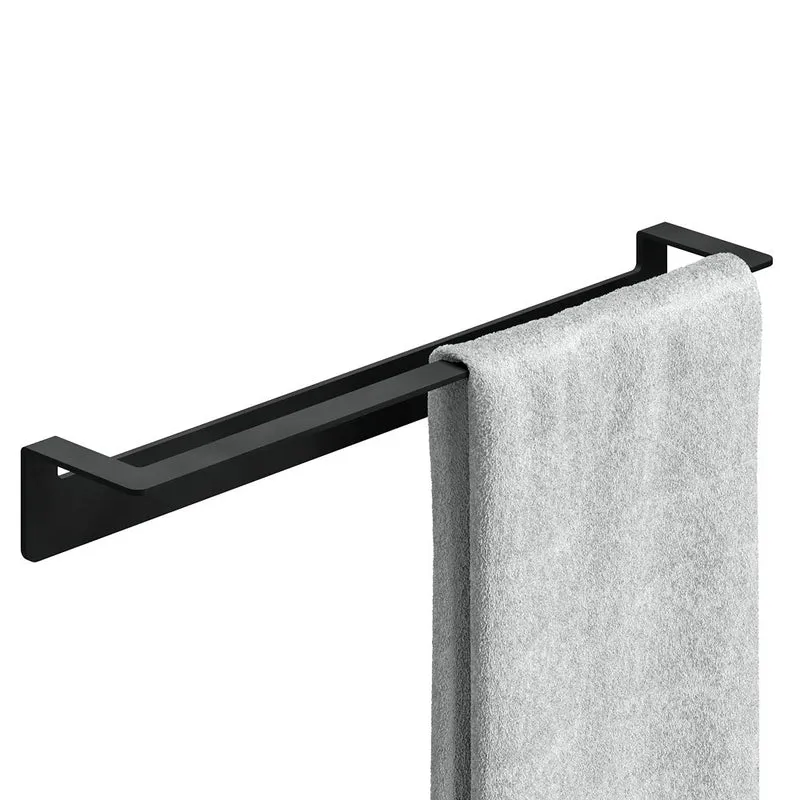 B-Ware Weissenstein Handtuchstange Halter WOMO Schwarz 45cm Edelstahl selbstklebend