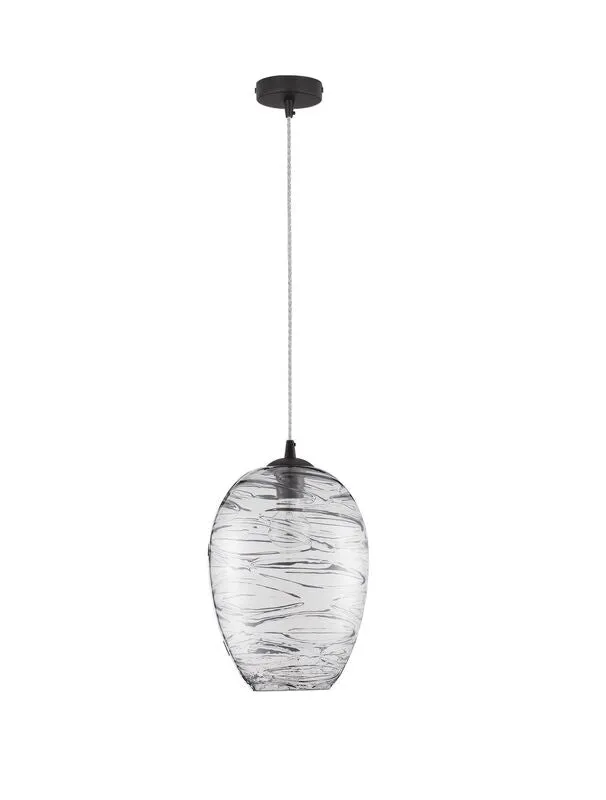 B-Ware Nova Luce Pendelleuchte Hängeleuchte Lampe EVLEEN E27 LED Schwarz dimmbar Ø 23cm