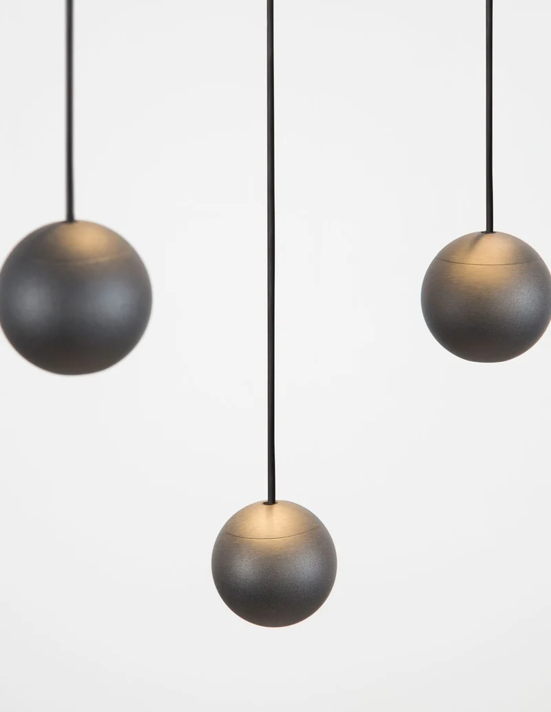 B-Ware Nova Luce Pendelleuchte Hängeleuchte NOCCI LED Schwarz Warmweiß 48 W 10-flammig