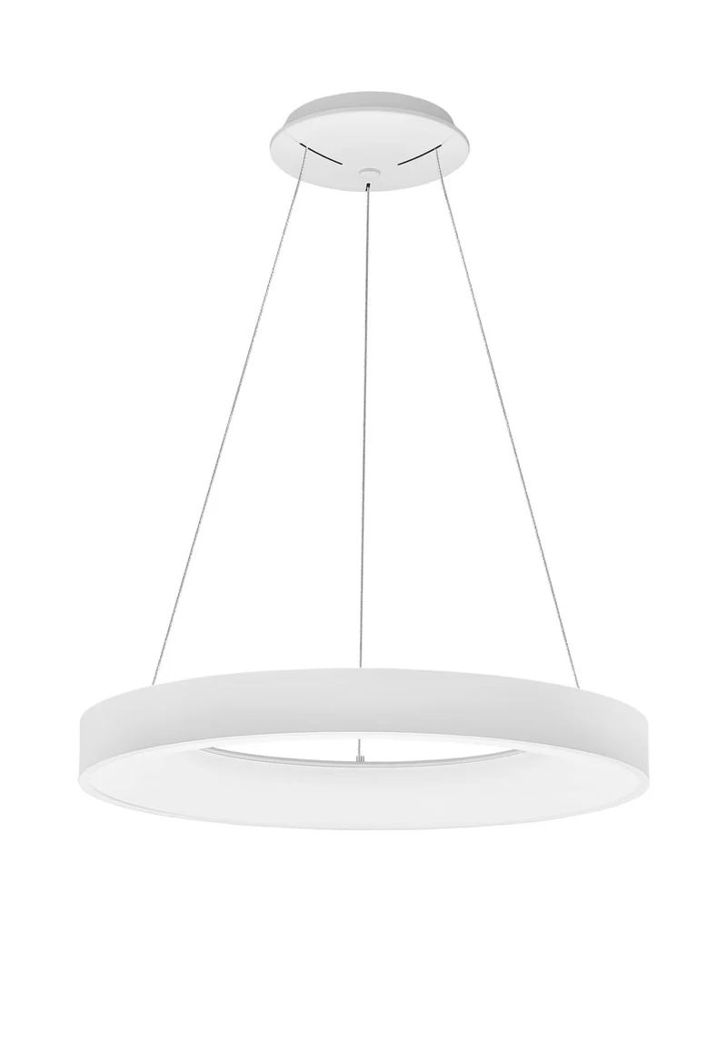 B-Ware Nova Luce Pendelleuchte Hängeleuchte LED Weiß RANDO THIN Warmweiß dimmbar 60 cm