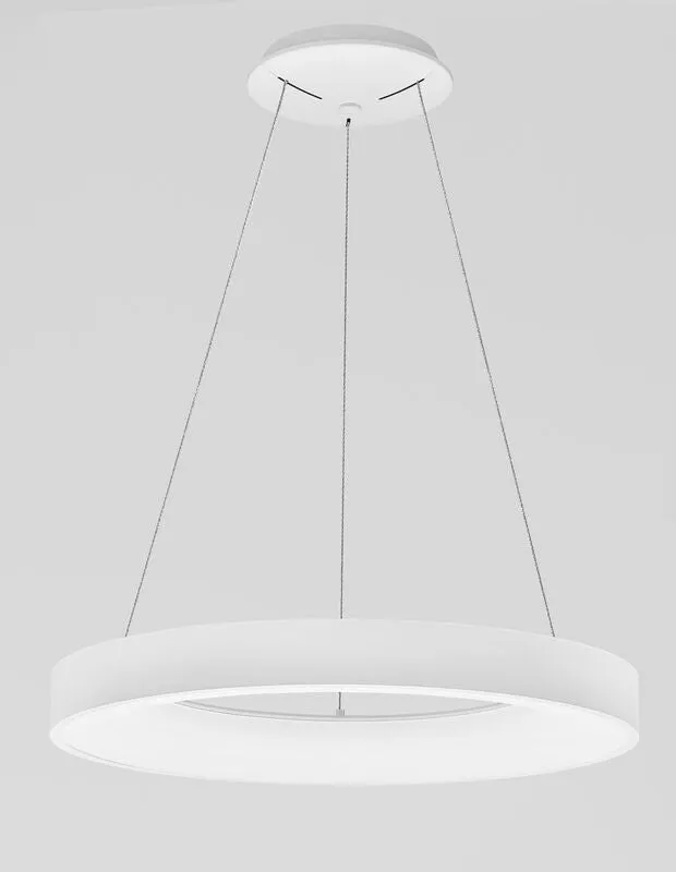 B-Ware Nova Luce Pendelleuchte Hängeleuchte LED Weiß RANDO THIN Warmweiß dimmbar 60 cm
