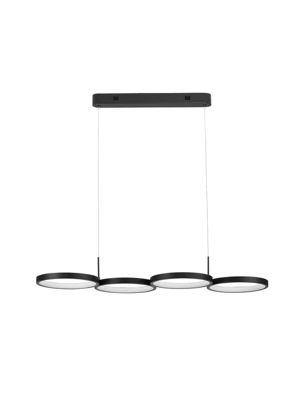 B-Ware Nova Luce Pendelleuchte Hängelampe MAGNUS LED Schwarz Warmweiß dimmbar 84 cm 41W