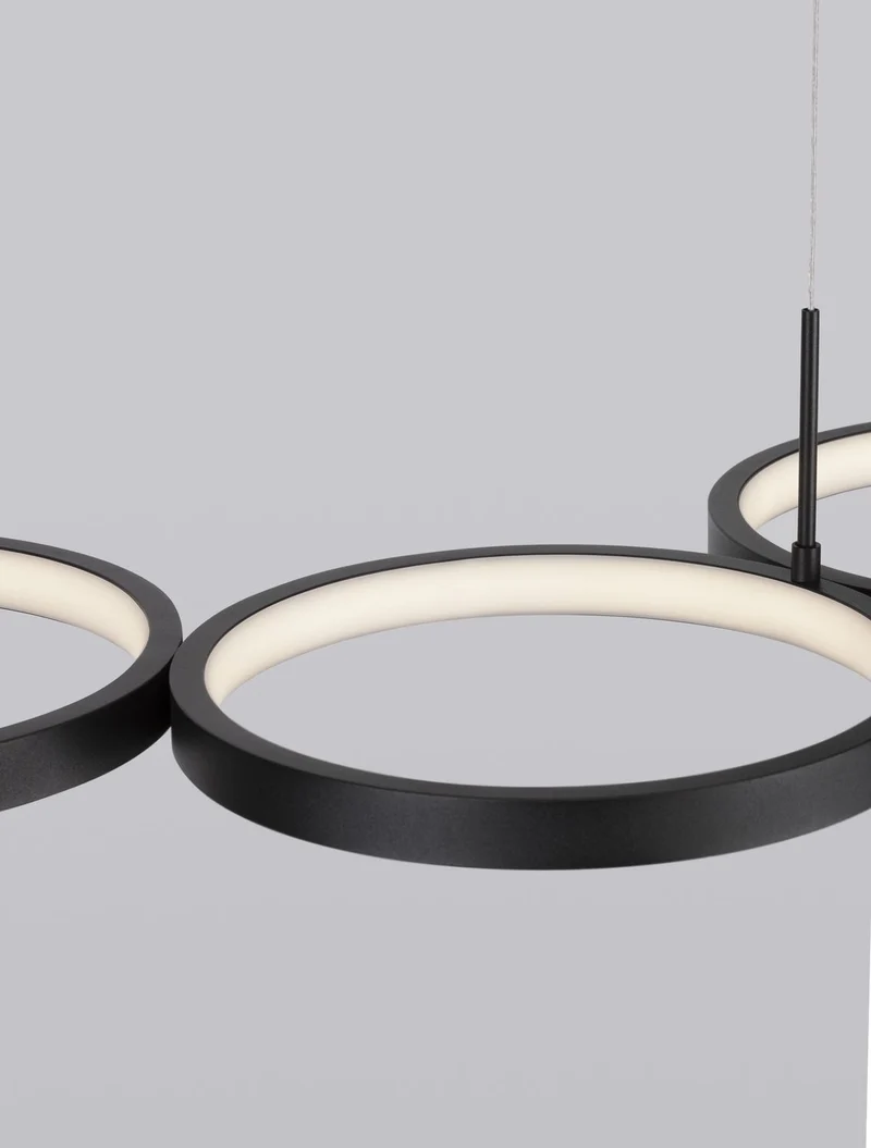 B-Ware Nova Luce Pendelleuchte Hängelampe MAGNUS LED Schwarz Warmweiß dimmbar 84 cm 41W