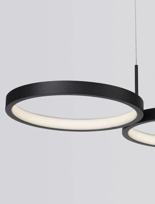 B-Ware Nova Luce Pendelleuchte Hängelampe MAGNUS LED Schwarz Warmweiß dimmbar 84 cm 41W