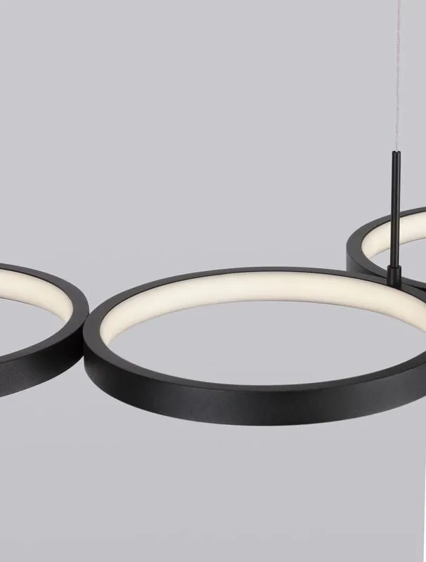 B-Ware Nova Luce Pendelleuchte Hängelampe MAGNUS LED Schwarz Warmweiß dimmbar 84 cm 41W