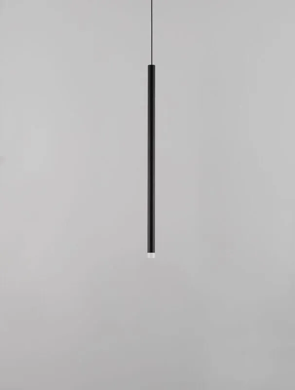 B-Ware Nova Luce Pendelleuchte Hängeleuchte LED DANDIA Schwarz Warmweiß 150x8 cm 6 W