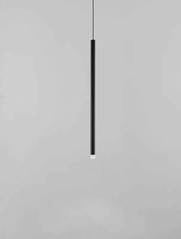 B-Ware Nova Luce Pendelleuchte Hängeleuchte LED DANDIA Schwarz Warmweiß 150x8 cm 6 W