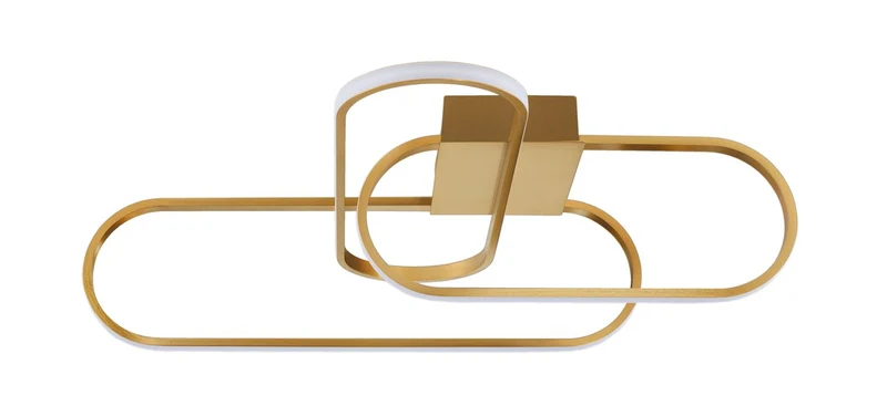 B-Ware Nova Luce Deckenleuchte Deckenlampe ARTE LED Lampe Gold Warmweiß dimmbar 41 W