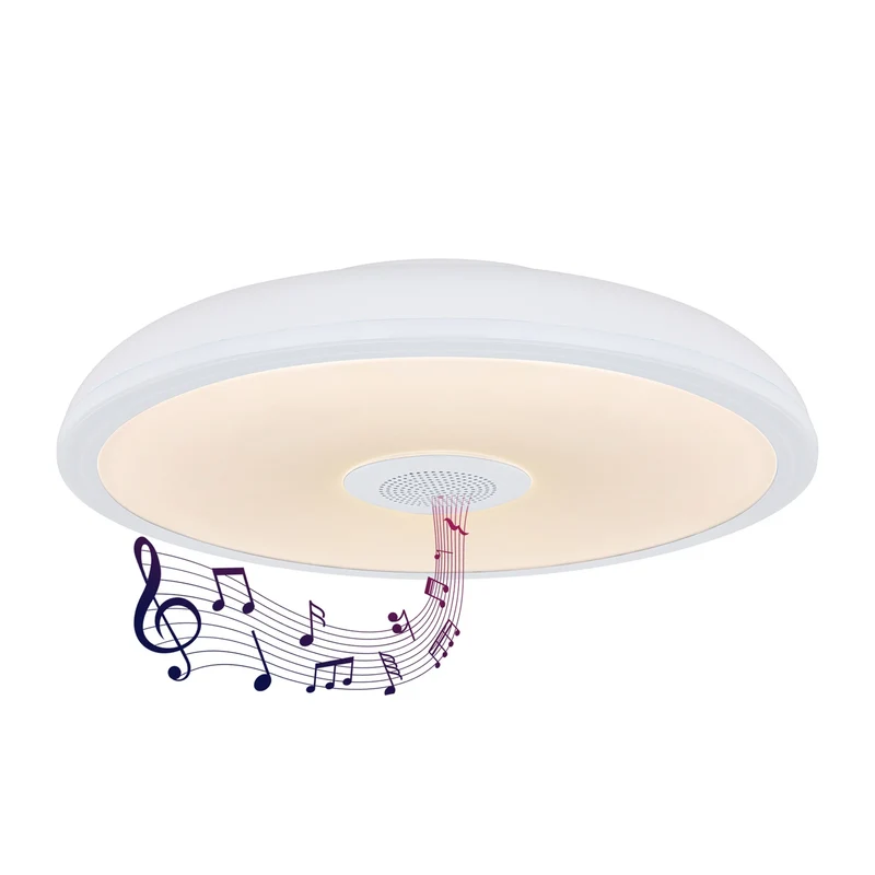 B-Ware Globo Deckenleuchte Lampe LED Lautsprecher RGBW weiß Fernbedienung Kunststoff