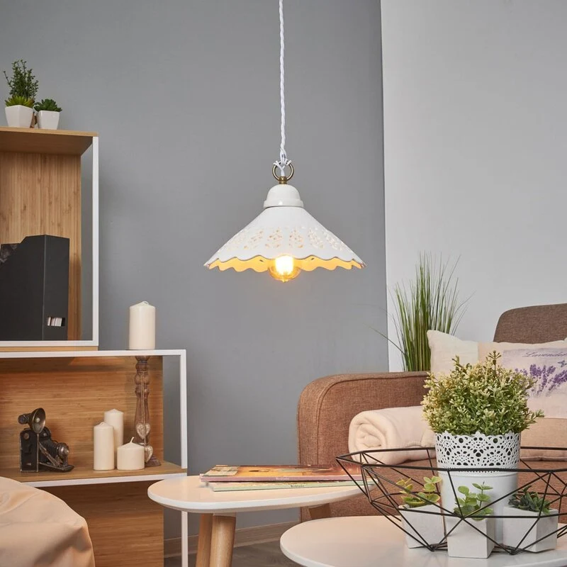 B-Ware Ceramiche Hängeleuchte Pizzo, 1-flg 30 cm Hängelampe Lampe Leuchte Spot Licht