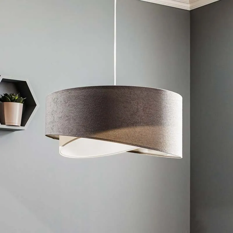 B-Ware Maco Design Pendellampe Hängelampe Vivien Lampe grau weiß silber dreifarbig