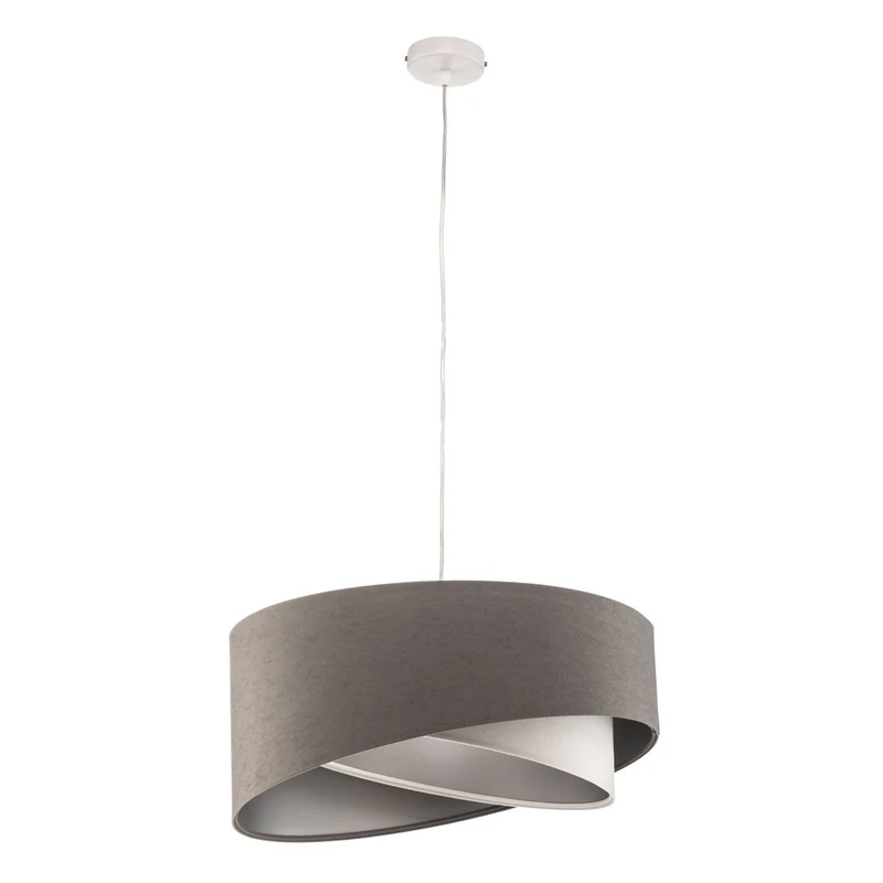 B-Ware Maco Design Pendellampe Hängelampe Vivien Lampe grau weiß silber dreifarbig