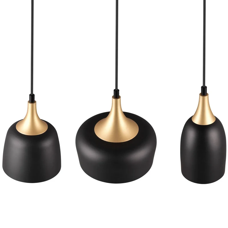 B-Ware Trio Lighting Hängeleuchte Pendelleuchte Chiraz schwarz gold Metall dreiflammig
