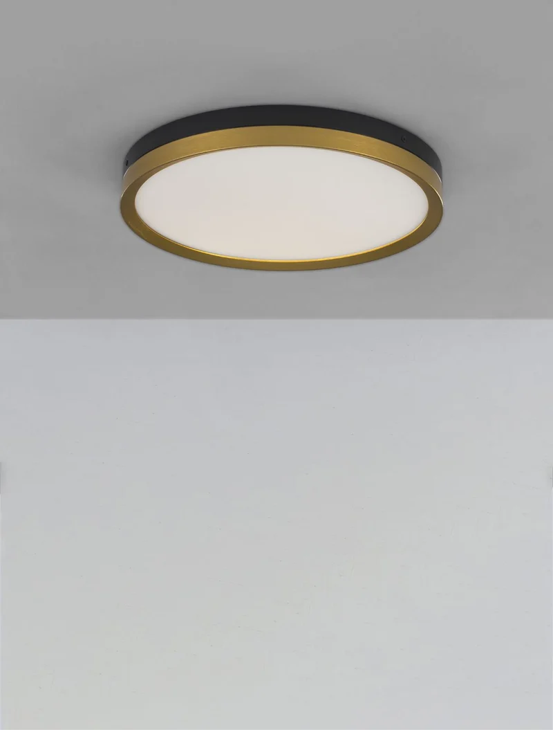 B-Ware Nova Luce Deckenleuchte Deckenlampe LED CANTRIA Schwarz Warmweiß 40cm 31W Lampe