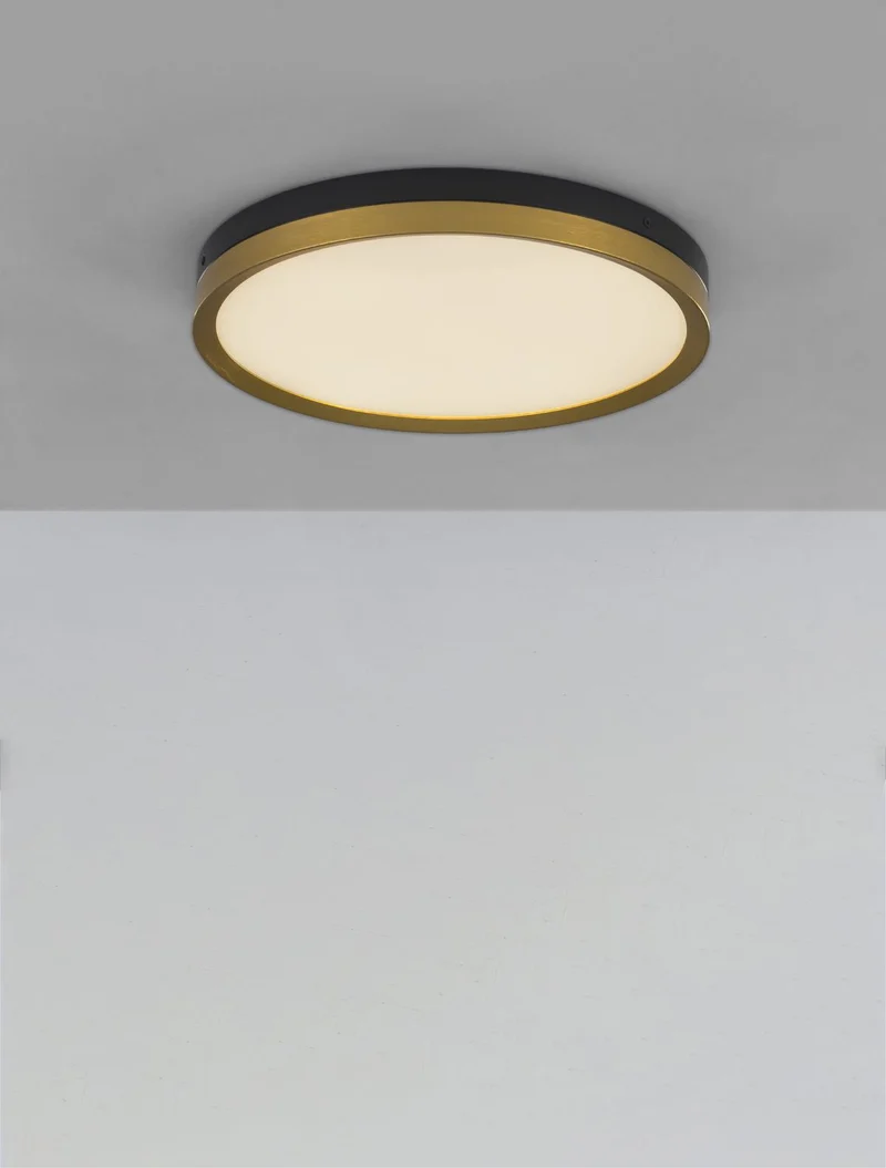 B-Ware Nova Luce Deckenleuchte Deckenlampe LED CANTRIA Schwarz Warmweiß 40cm 31W Lampe