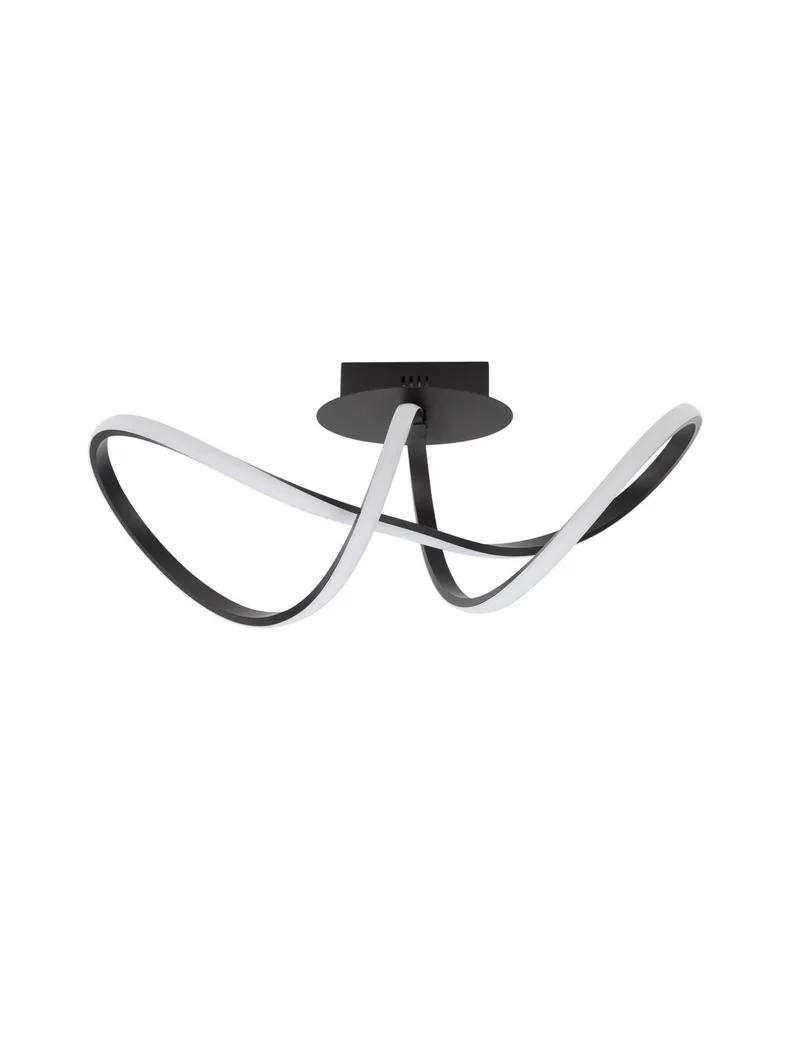 B-Ware Nova Luce Deckenleuchte Deckenlampe LED AMARA Schwarz Warmweiß Aluminium 23 W