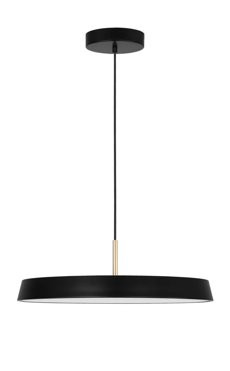 B-Ware Nova Luce Pendelleuchte Hängeleuchte VETRO LED Schwarz Warmweiß 120x50 cm 35 W