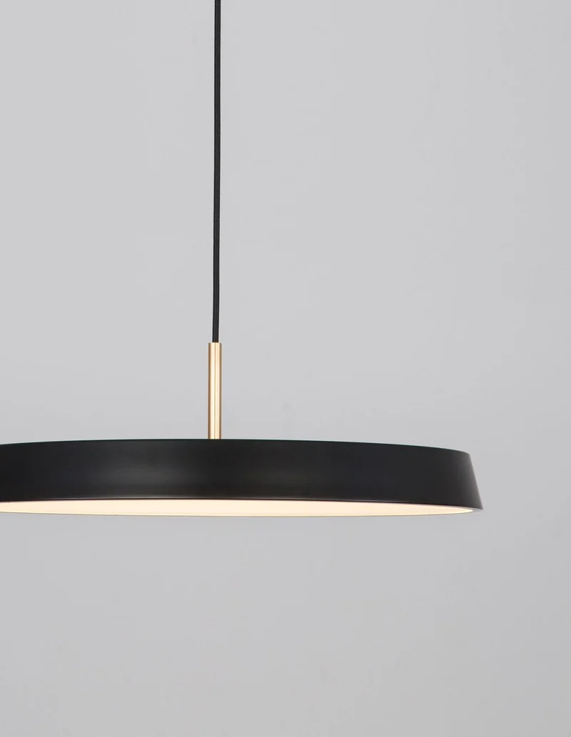 B-Ware Nova Luce Pendelleuchte Hängeleuchte VETRO LED Schwarz Warmweiß 120x50 cm 35 W