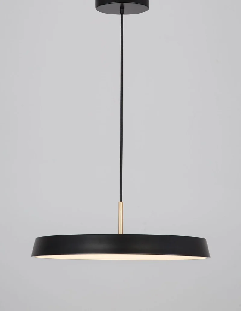 B-Ware Nova Luce Pendelleuchte Hängeleuchte VETRO LED Schwarz Warmweiß 120x50 cm 35 W