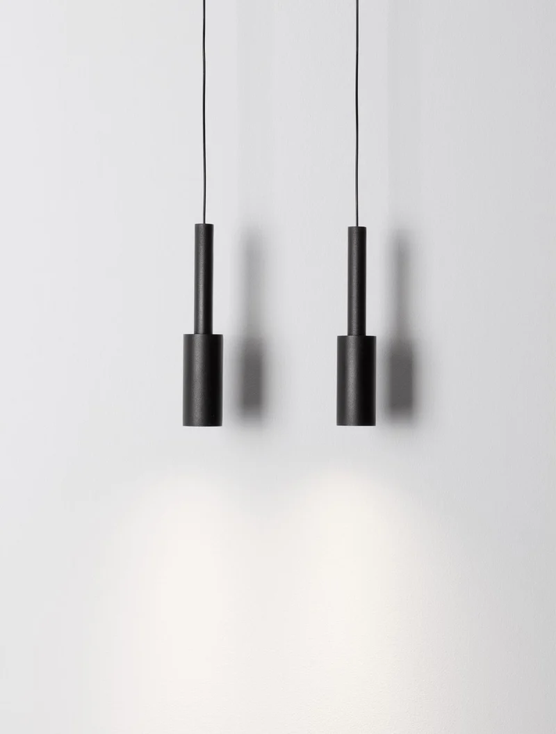 B-Ware Nova Luce Pendelleuchte Hängeleuchte JOY LED Schwarz Warmweiß 2-flammig Leuchte