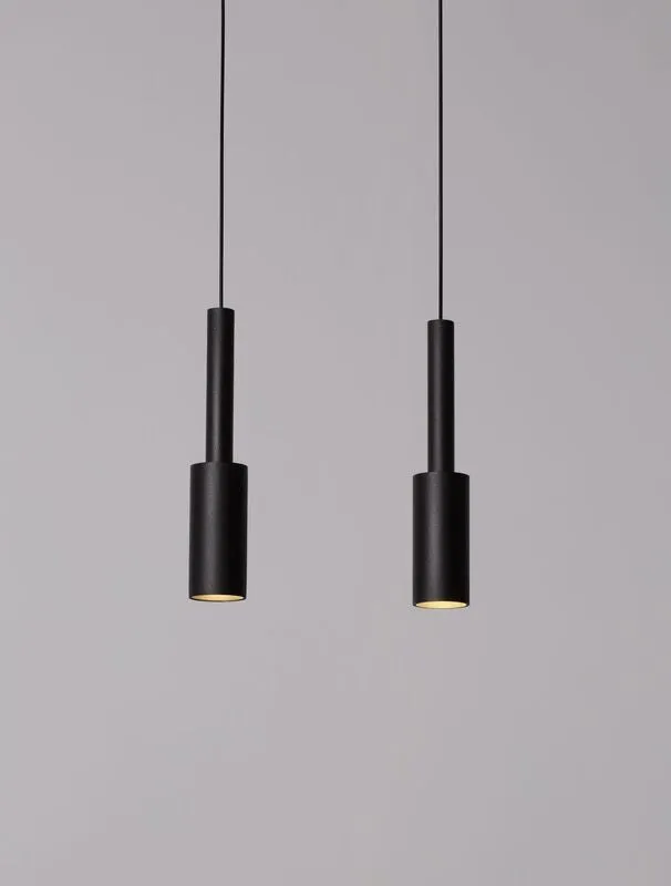 B-Ware Nova Luce Pendelleuchte Hängeleuchte JOY LED Schwarz Warmweiß 2-flammig Leuchte