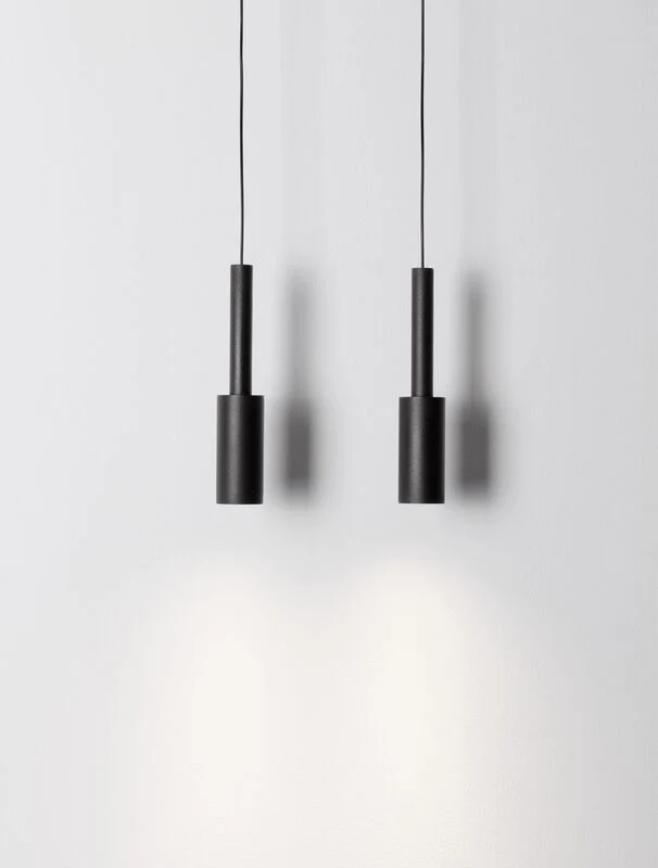 B-Ware Nova Luce Pendelleuchte Hängeleuchte JOY LED Schwarz Warmweiß 2-flammig Leuchte