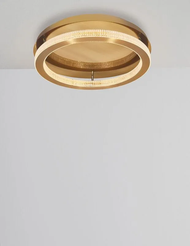 B-Ware Nova Luce Deckenleuchte Deckenlampe LED FIORE Gold Warmweiß dimmbar Kristall