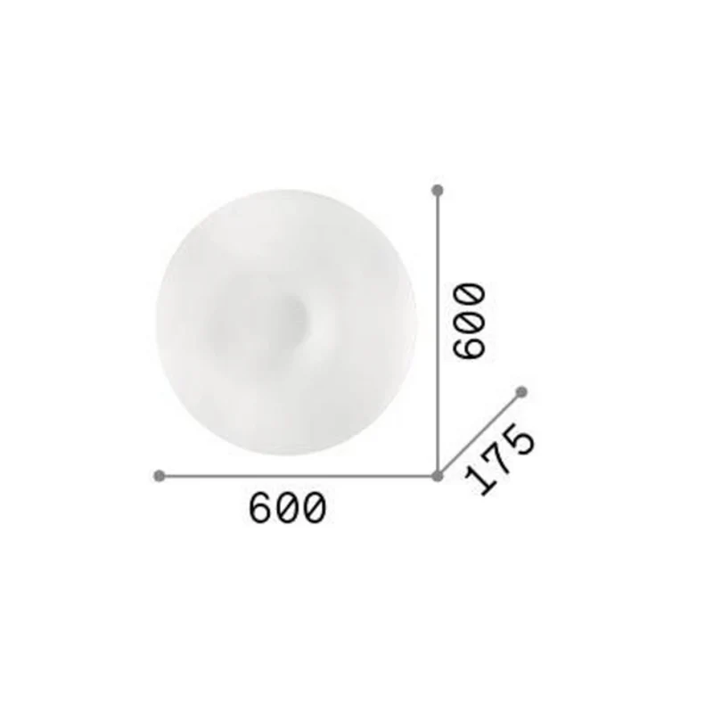B-Ware Ideallux Wandleuchte Wandlampe Glory Opalglas weiß E27 LED rund Ø 60 cm Leuchte