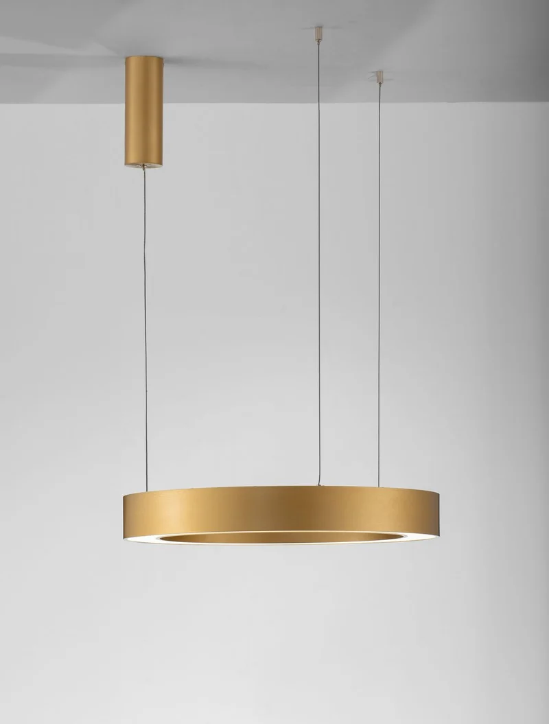 B-Ware Nova Luce Pendelleuchte Hängelampe MORBIDO LED Messing Dimmer CCT Tuya App 60cm