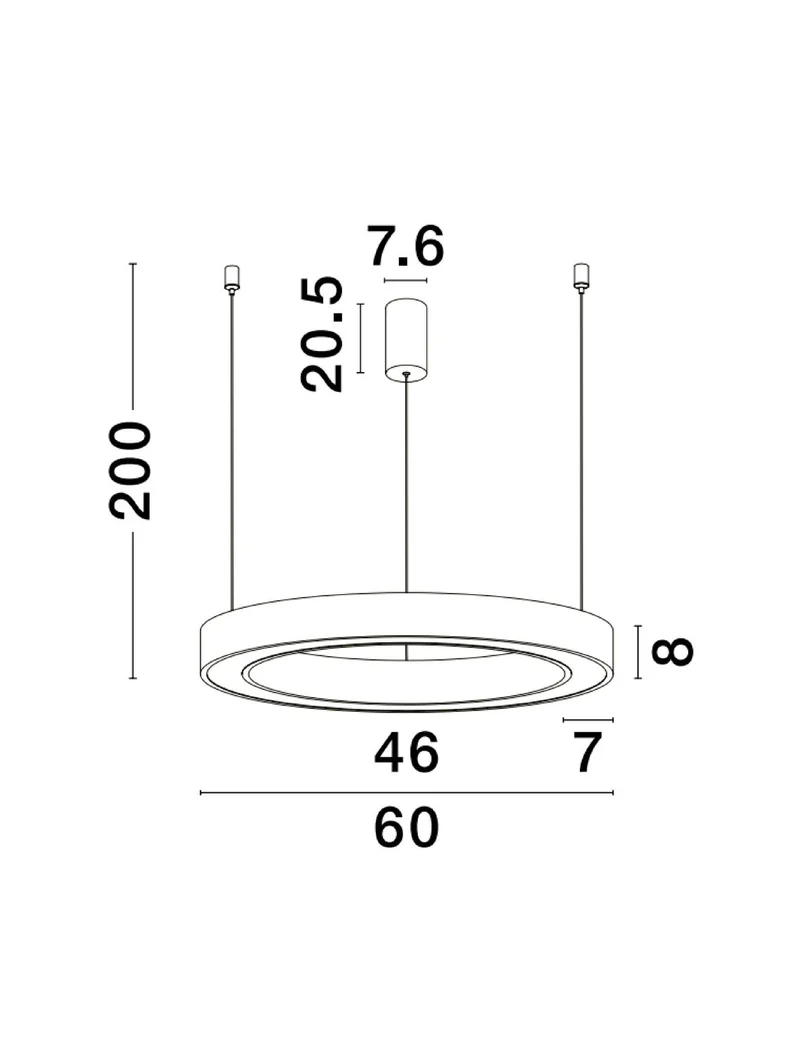 B-Ware Nova Luce Pendelleuchte Hängelampe MORBIDO LED Messing Dimmer CCT Tuya App 60cm