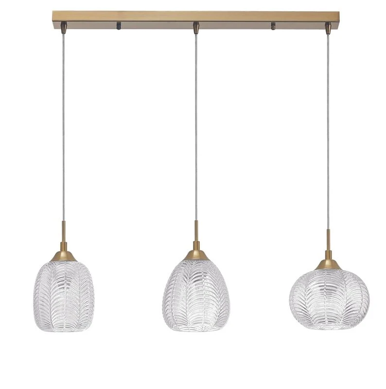 B-Ware Nova Luce Pendelleuchte Hängeleuchte VARIO Gold E27 LED 3-fach dimmbar Lampe