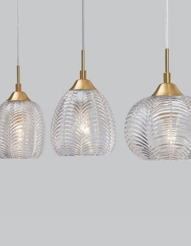 B-Ware Nova Luce Pendelleuchte Hängeleuchte VARIO Gold E27 LED 3-fach dimmbar Lampe