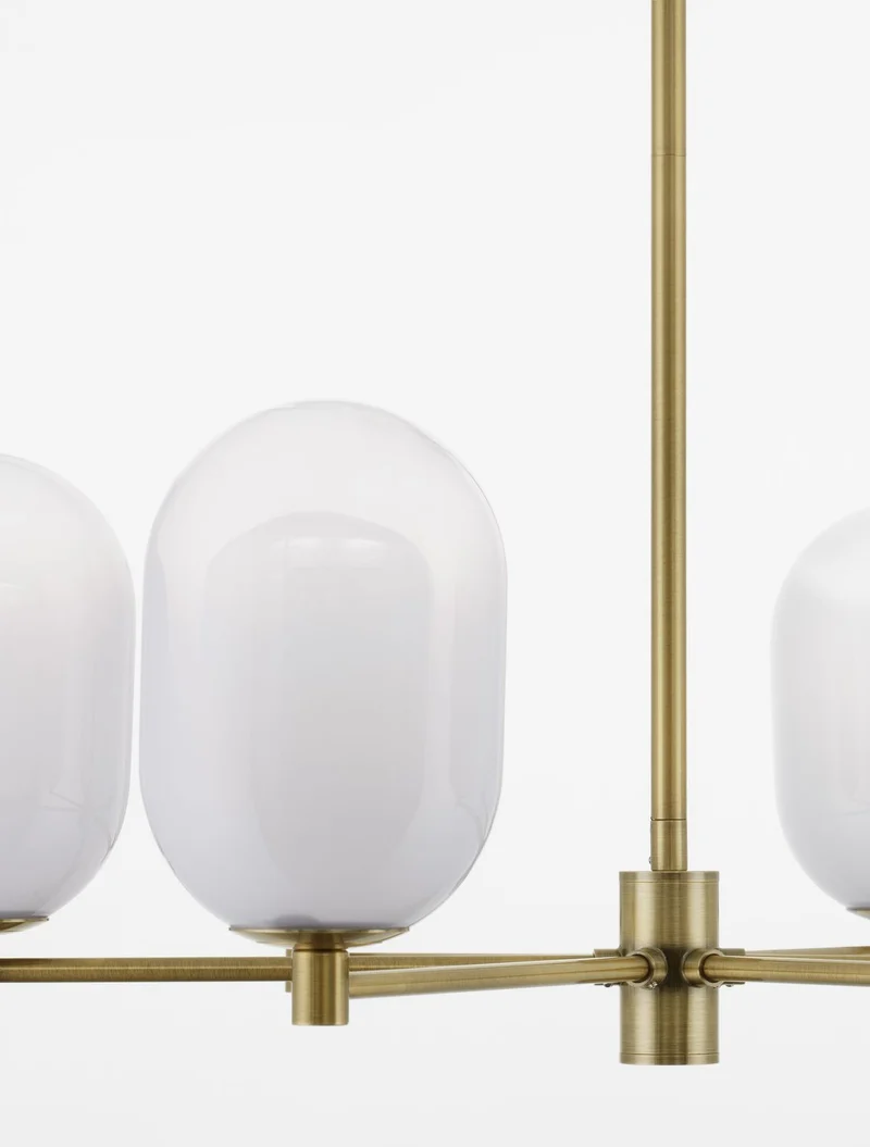 B-Ware Nova Luce Pendelleuchte Hängeleuchte BALOR G9 LED 6-fach Gold dimmbar Ø 65 cm