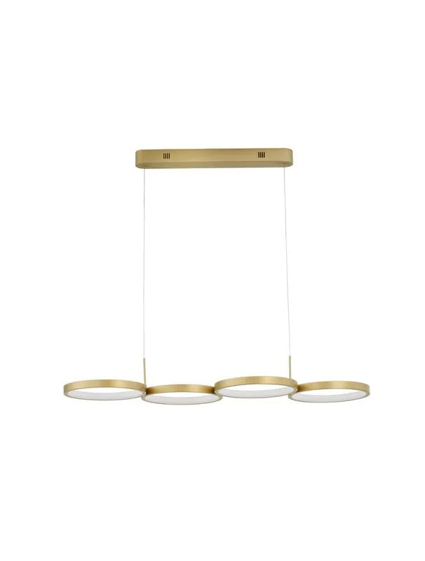 B-Ware Nova Luce Hängeleuchte Hängelampe MAGNUS LED Messing Warmweiß dimmbar 41 W Lampe